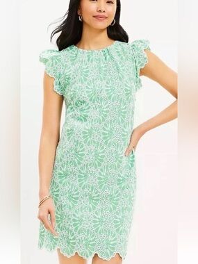 Loft Eyelet Summer Dress Size 10